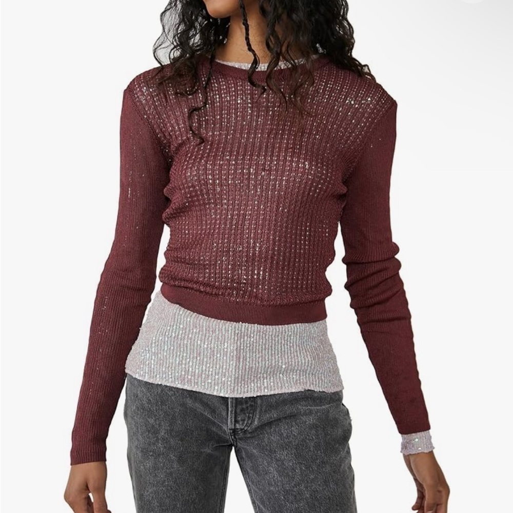 Free People Crew Pullover Sweater XS NWT